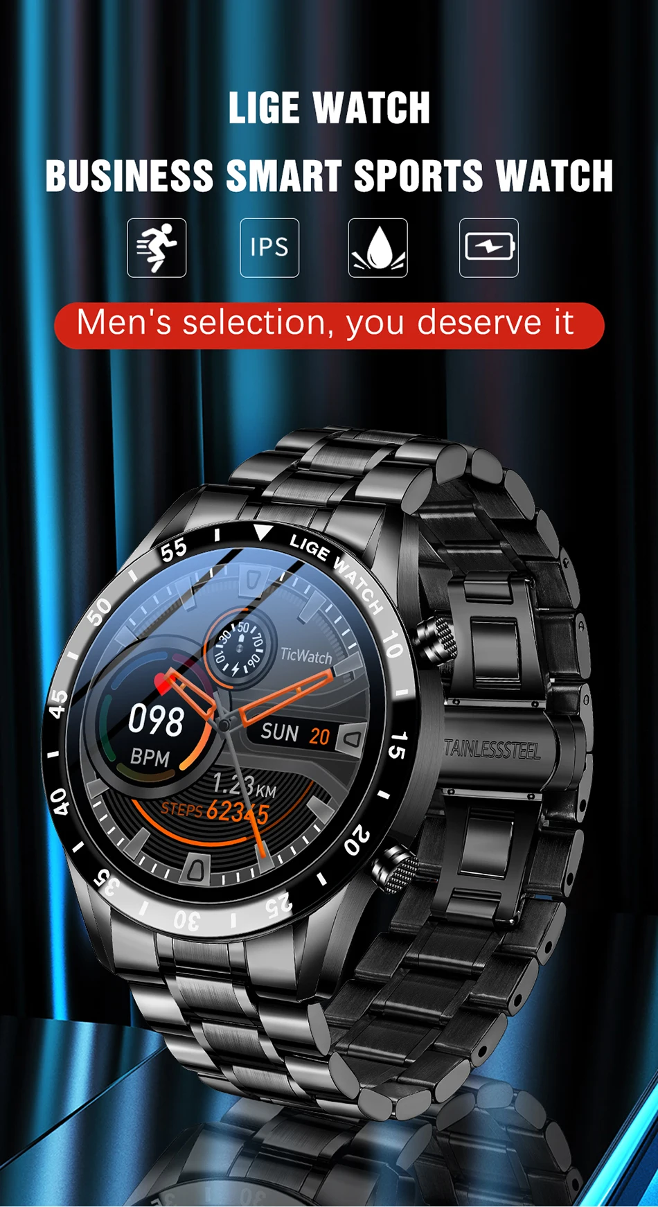 LIGE 2024 Smart Watch Men - Image 2